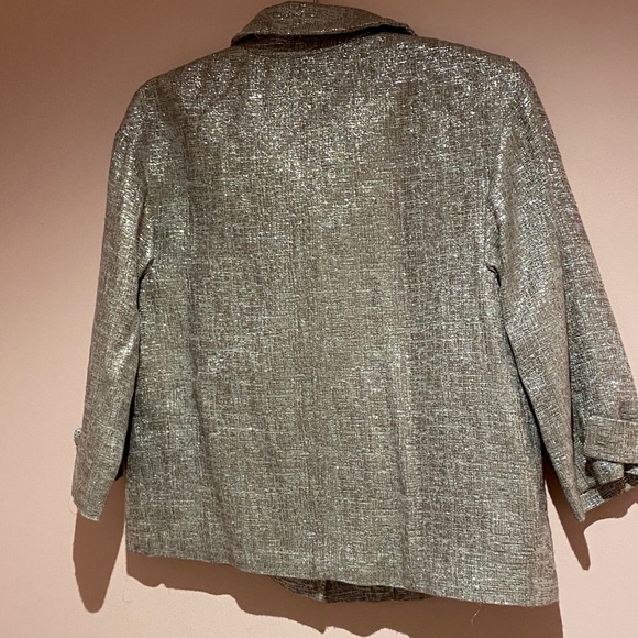 Francesca Rosa metallic silver jacket Y2K vintage - Picture 3 of 7